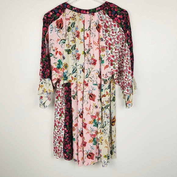 Plus Sized Mixed Floral Print Babydoll Dress - Picture 7 of 11